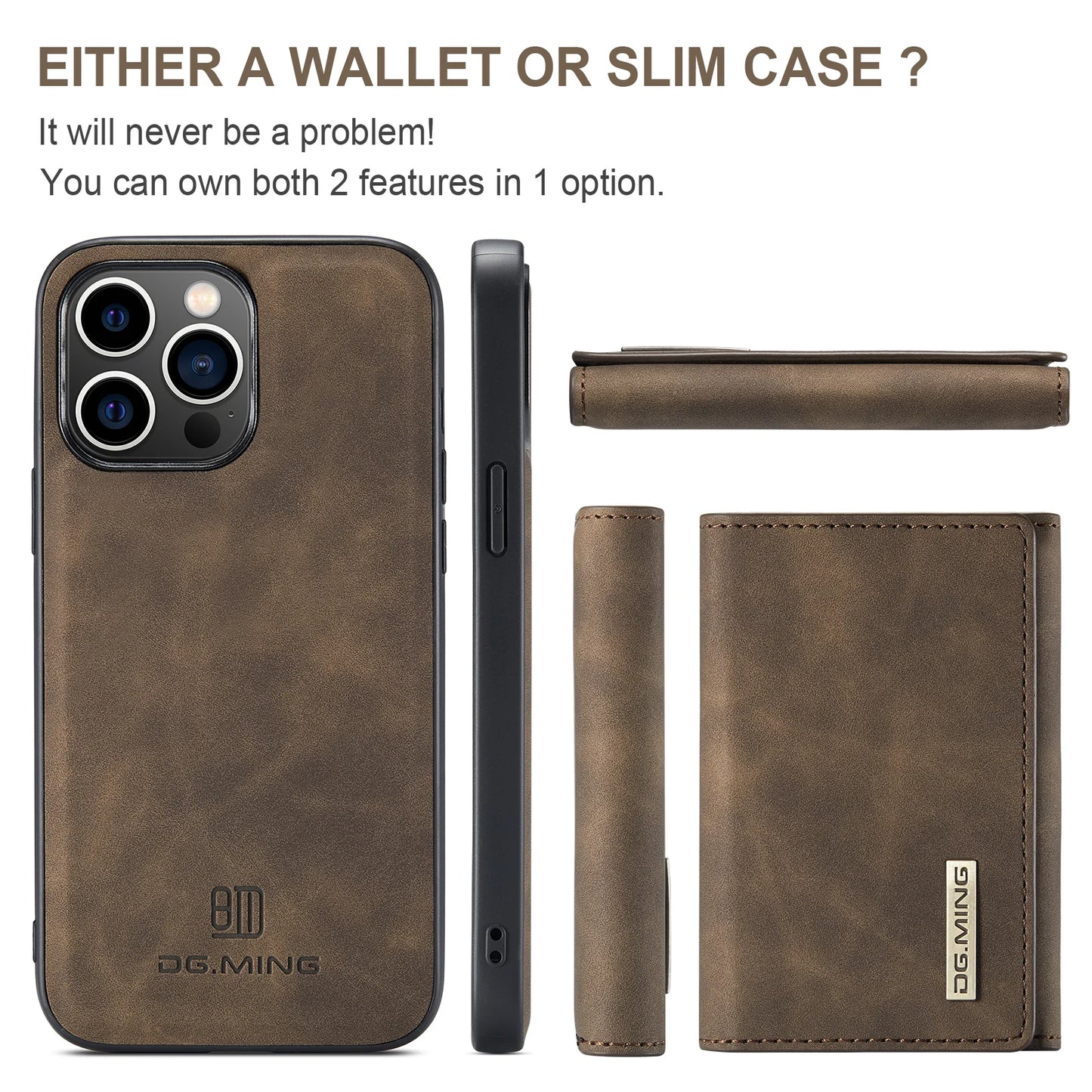 Case For iPhone 16 15 14 13 12 11 Pro Max Plus XS Max XR 8 7 Plus SE 2022 2020 Wallet Magnetic Leather Card Holder Pocket Cover