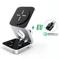 100W 3 in 1 Magnetic Wireless Charger Stand Pad Foldable for iPhone AirPods Fast Charging Dock Station